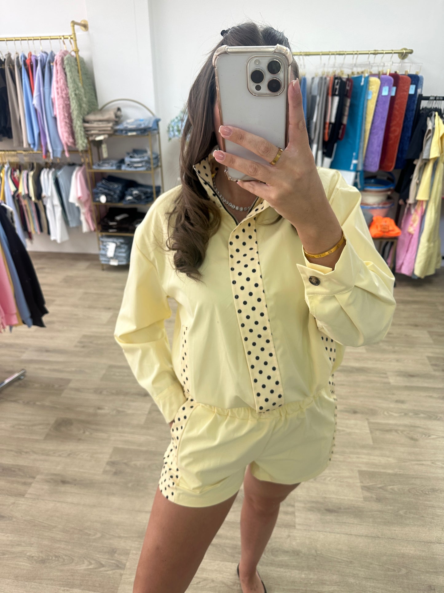 Poker Dot Lightweight Jacket & Short Set
