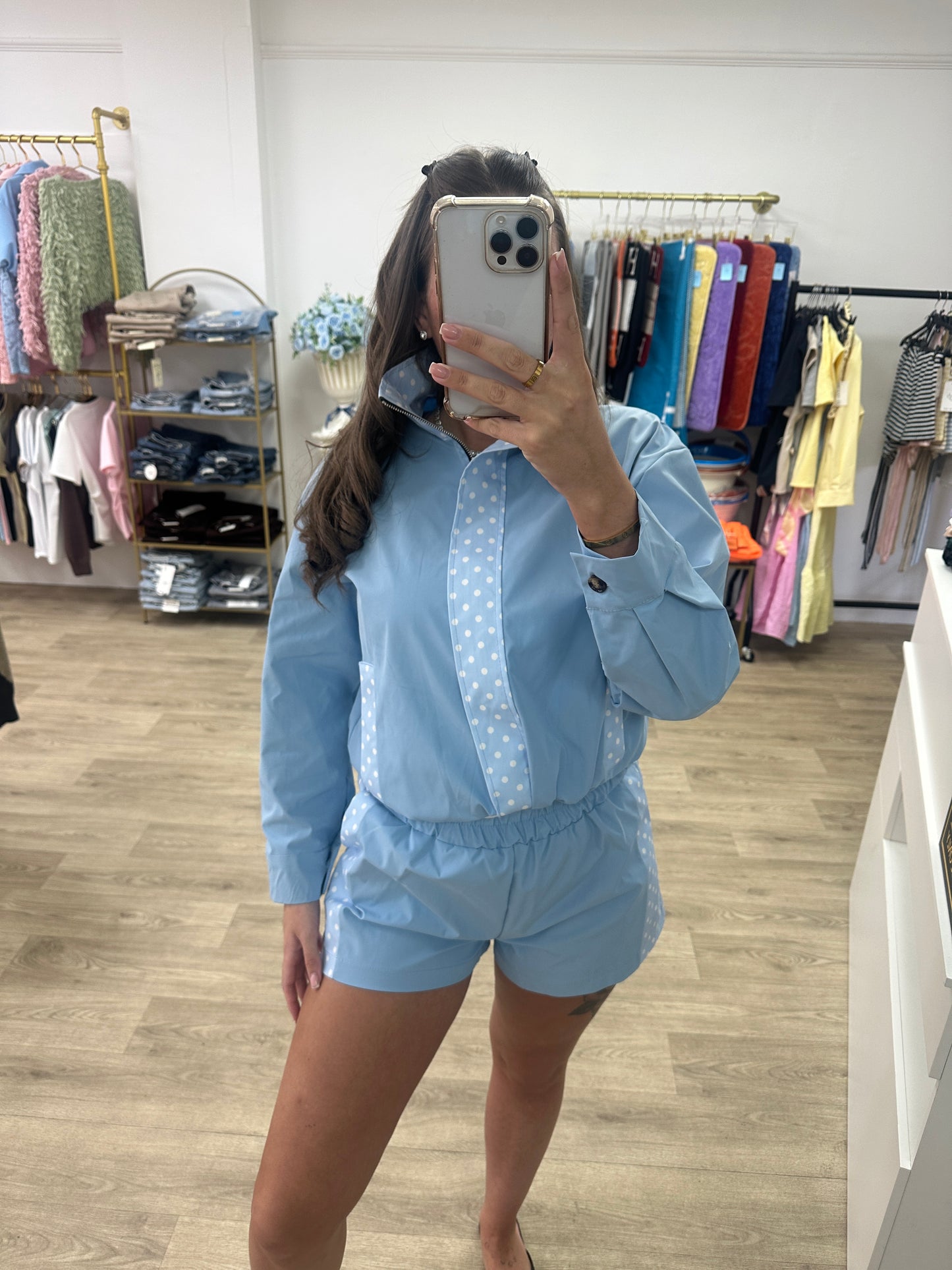 Poker Dot Lightweight Jacket & Short Set
