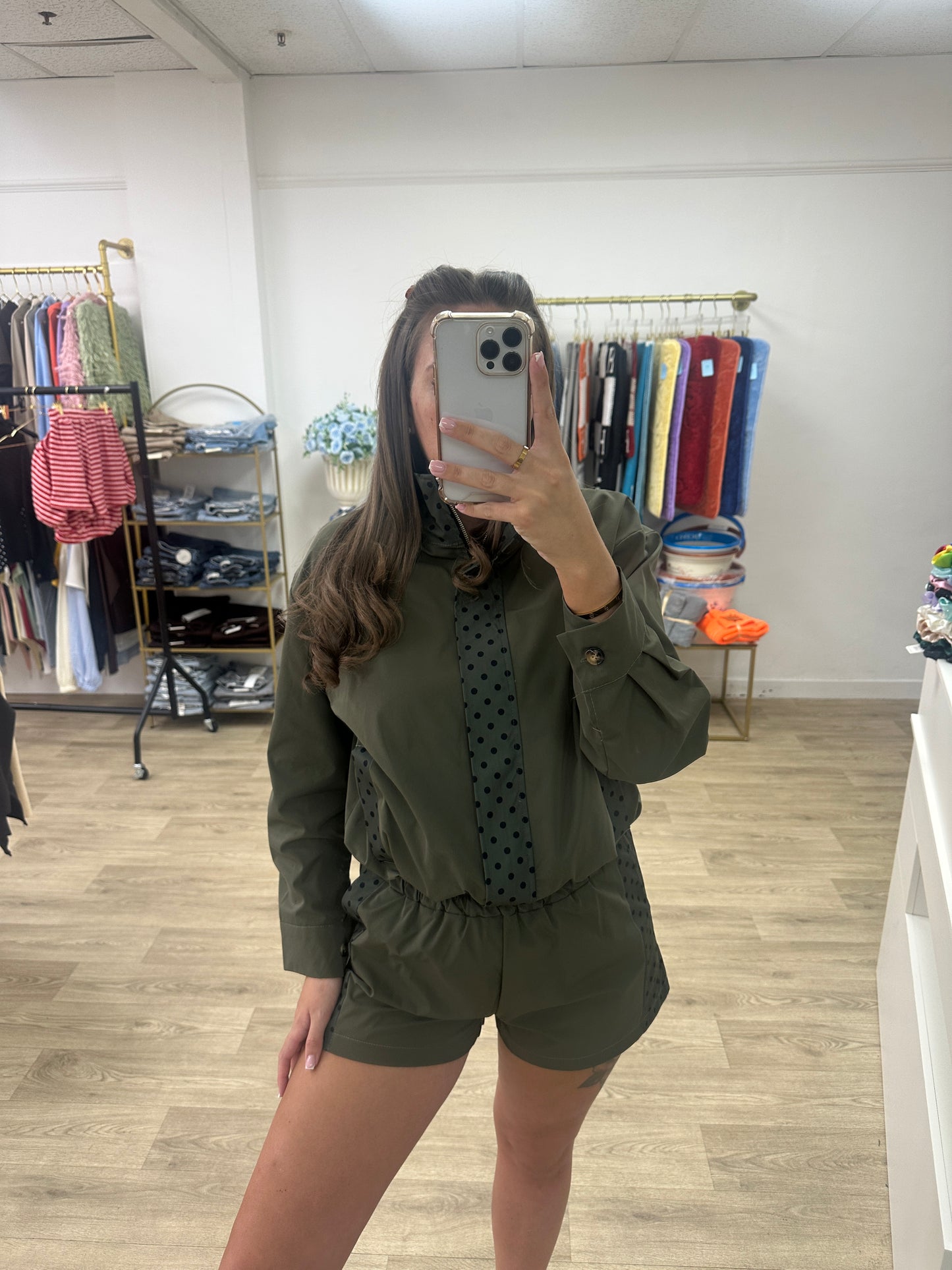 Poker Dot Lightweight Jacket & Short Set
