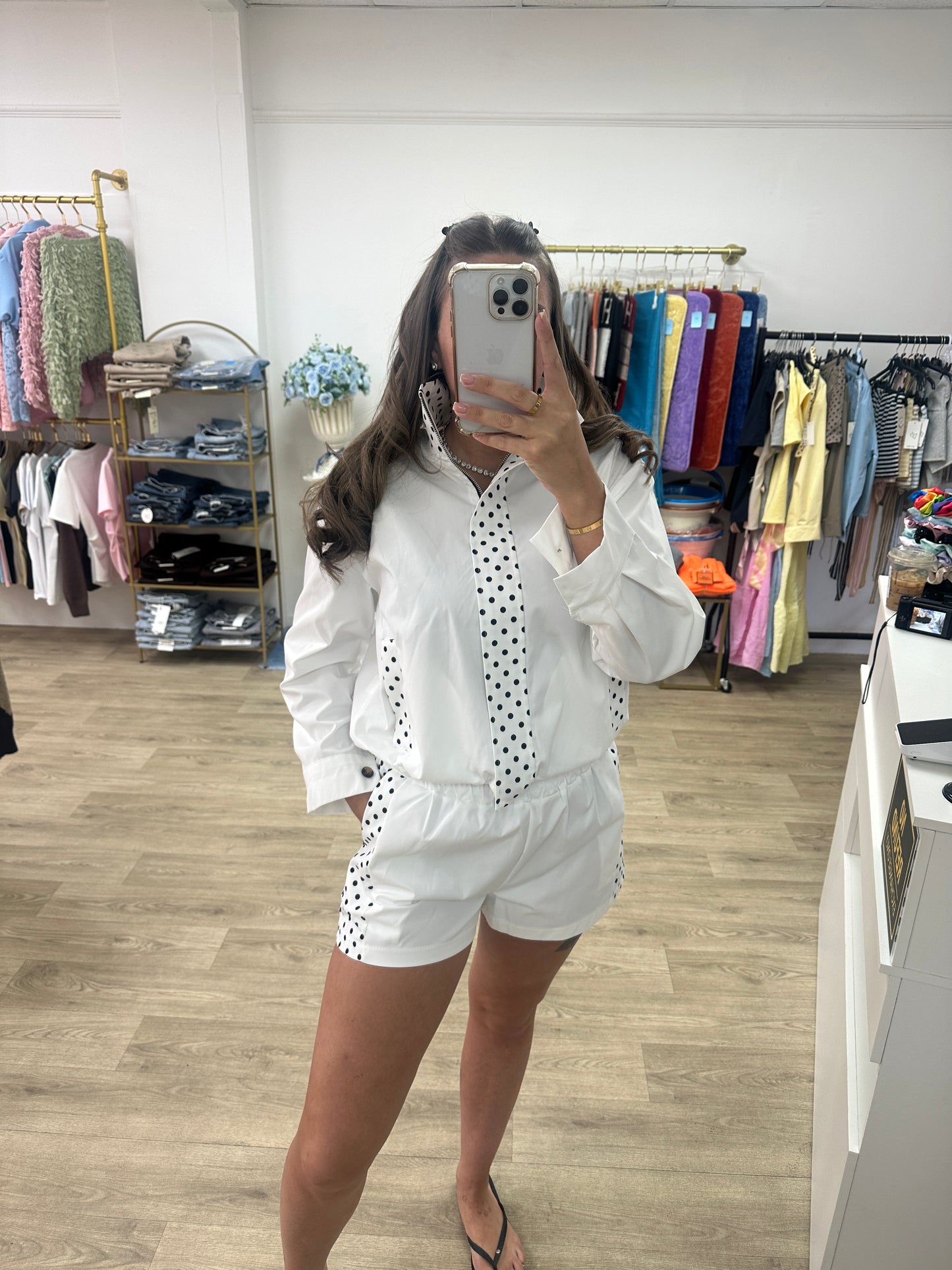 Poker Dot Lightweight Jacket & Short Set