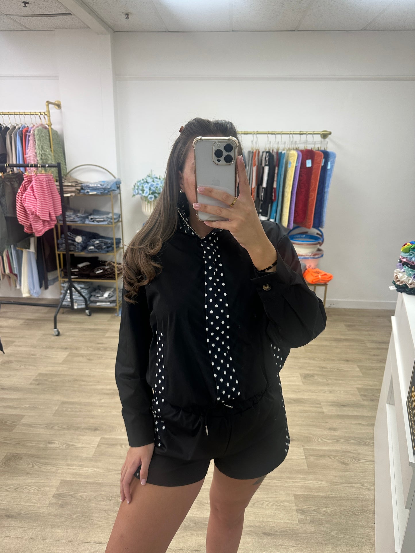 Poker Dot Lightweight Jacket & Short Set